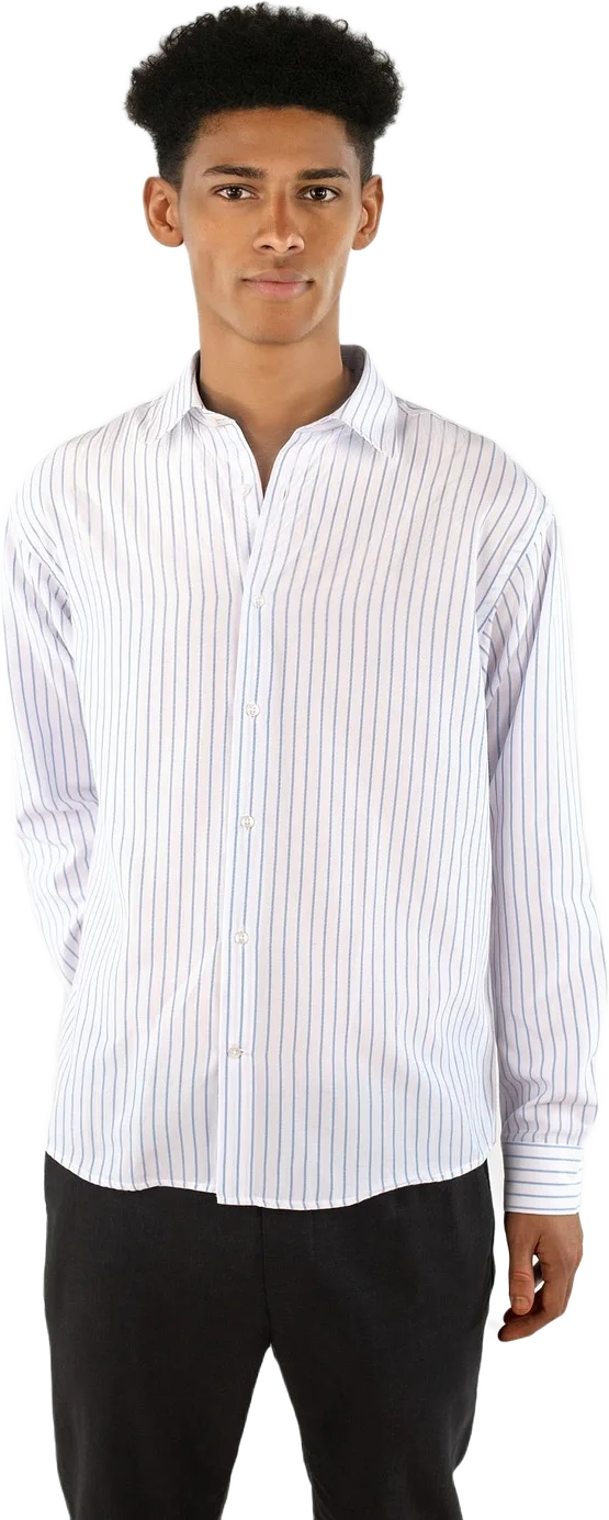 Shift Relaxed Shirt - Striped Blue