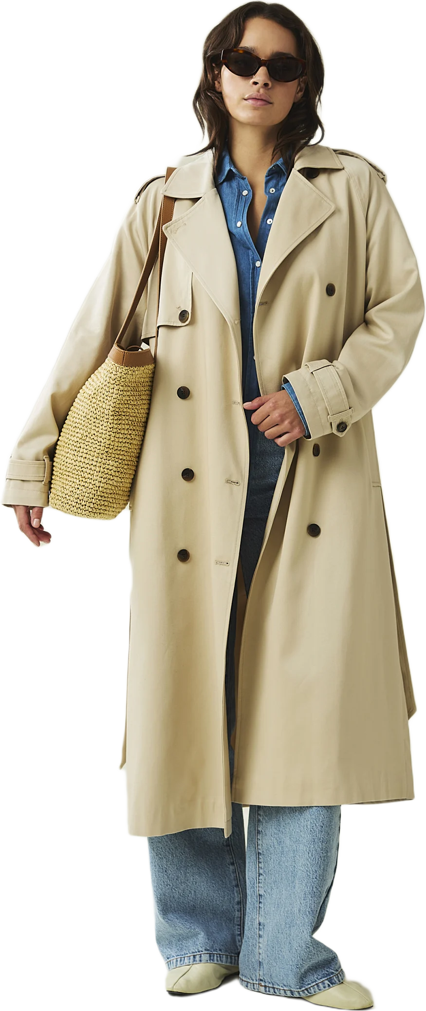 Angelina Lyocell Blend Trench Coat