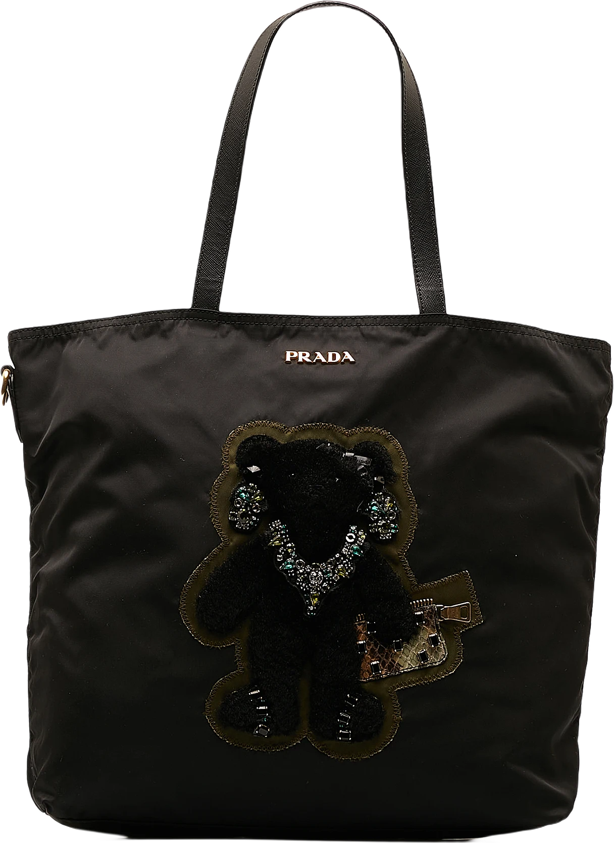 Prada Beijing Olympics Teddy Bear Tessuto Tote Bag