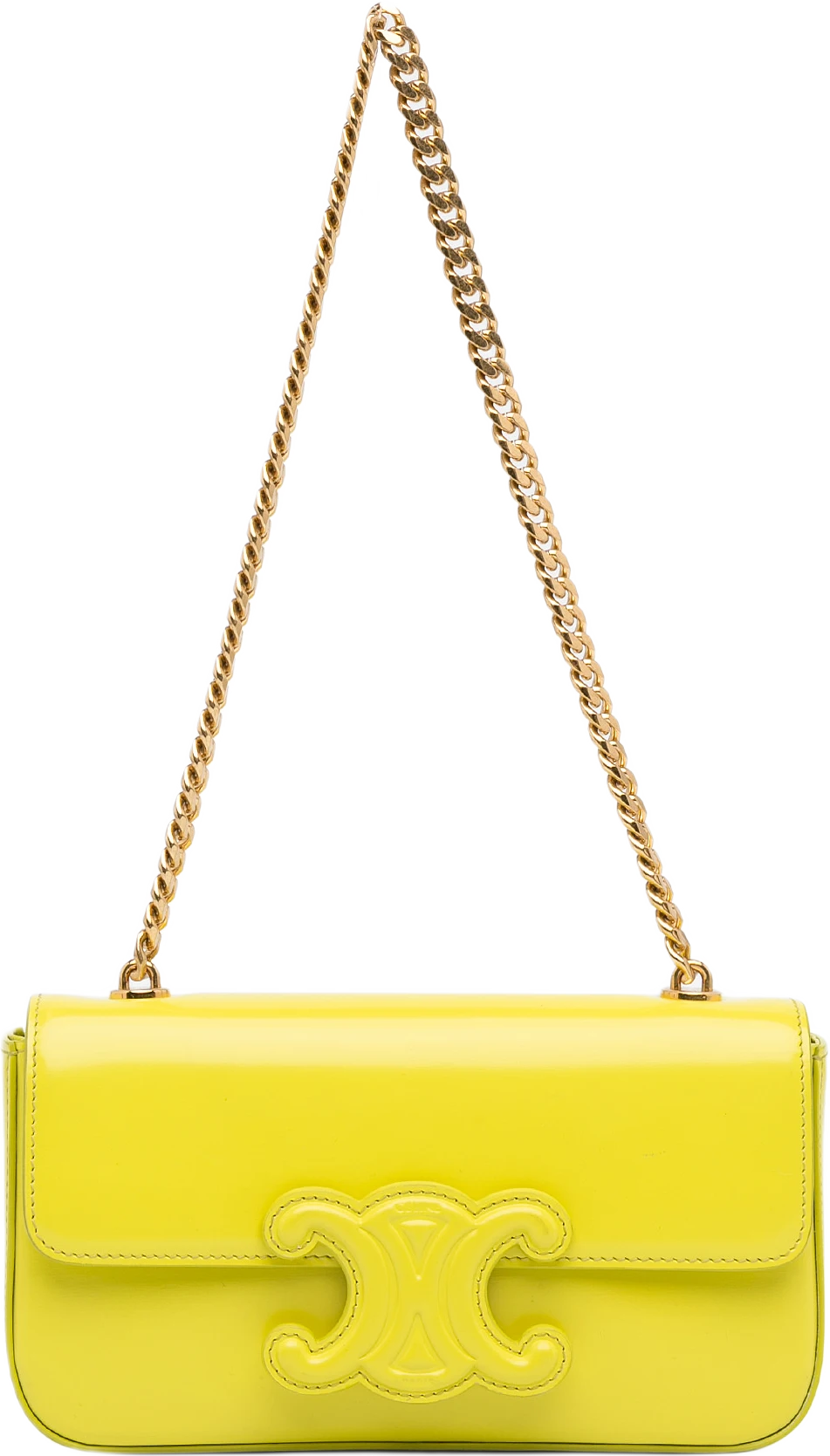 Celine Cuir Triomphe Chain Shoulder Bag