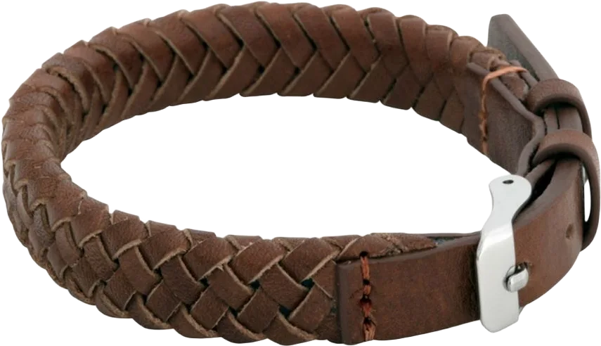 Link Leather Bracelet Black
