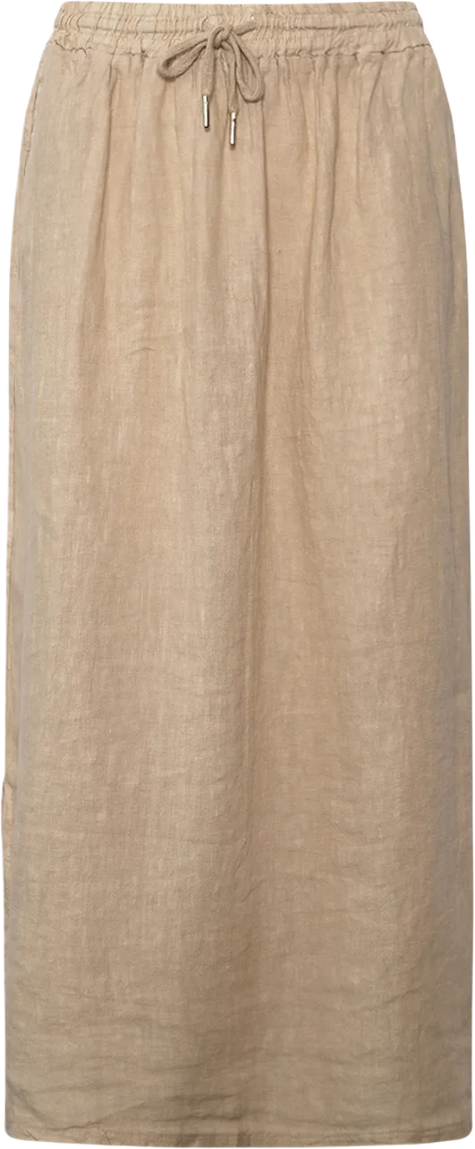 Hildur, Long Skirt, Linen - Soft Grey