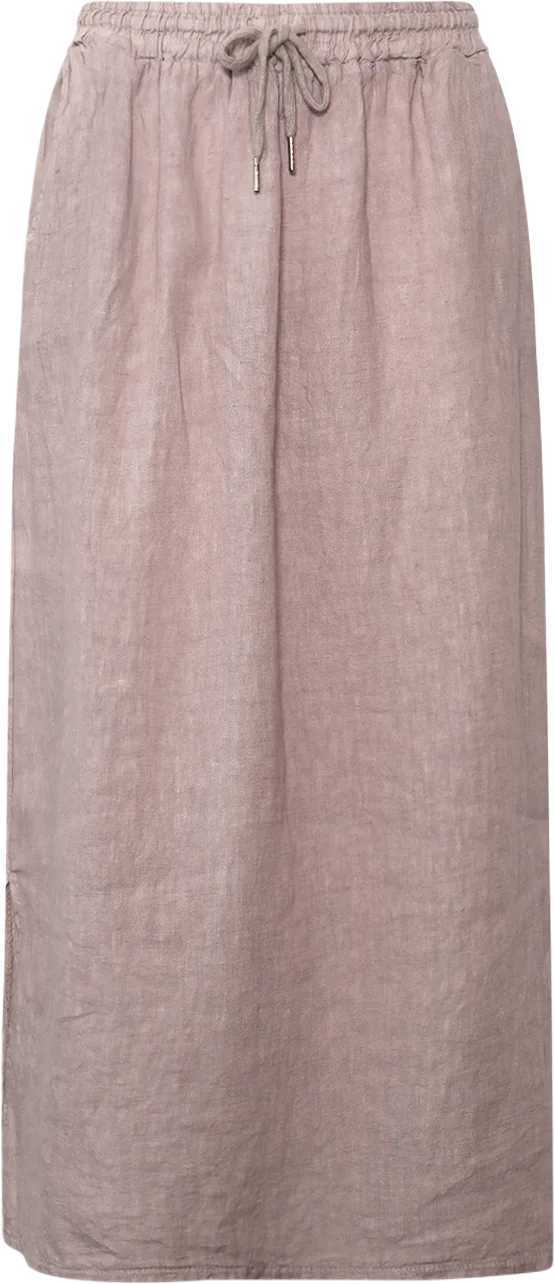 Hildur, Long Skirt, Linen - Dust Lavender