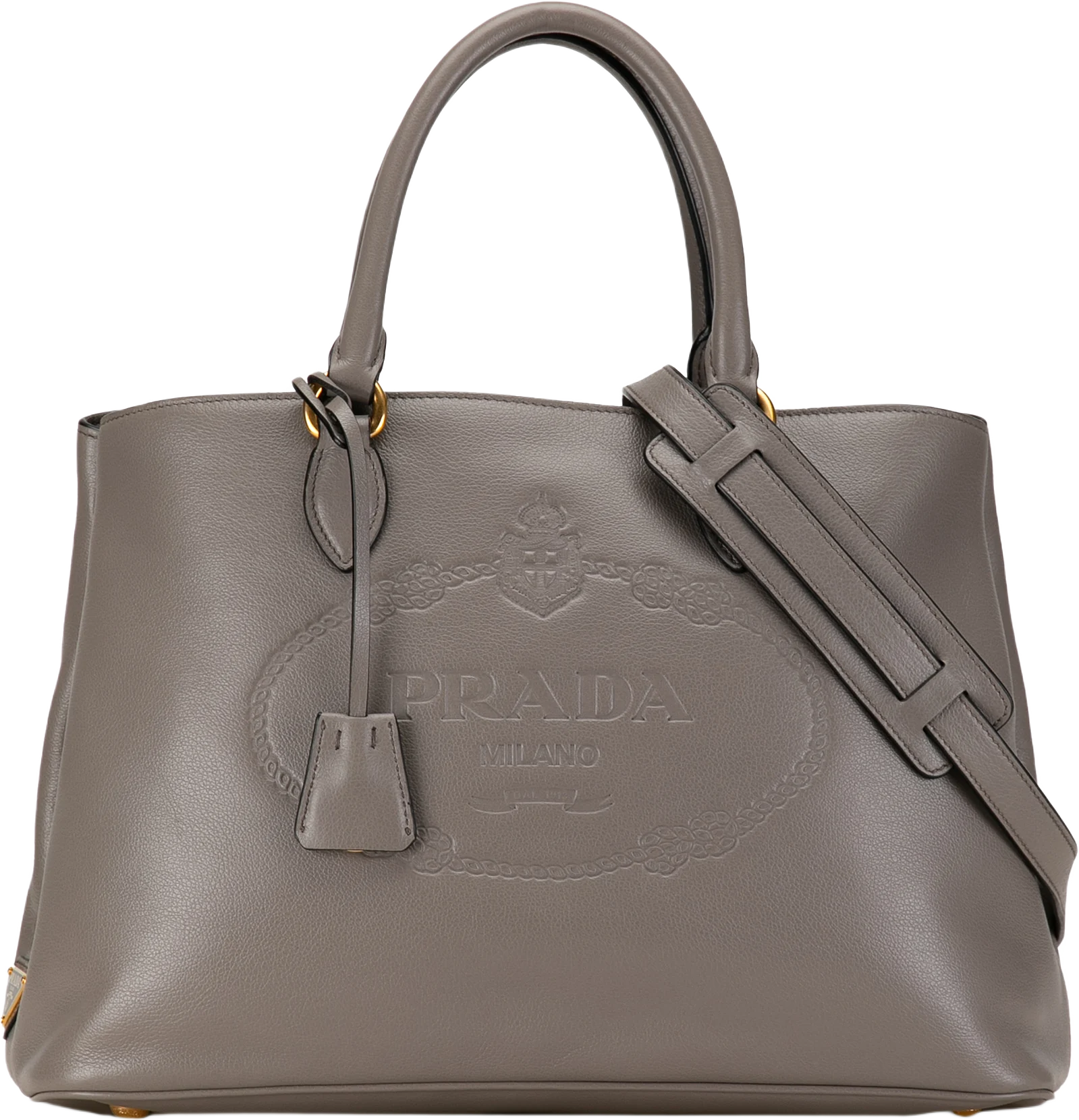 Prada Glace Calf Logo Satchel