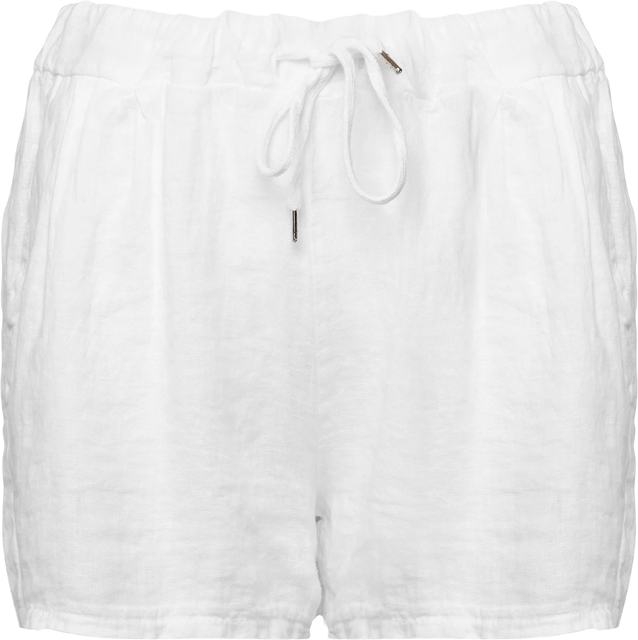 17691, Shorts, Linen - White