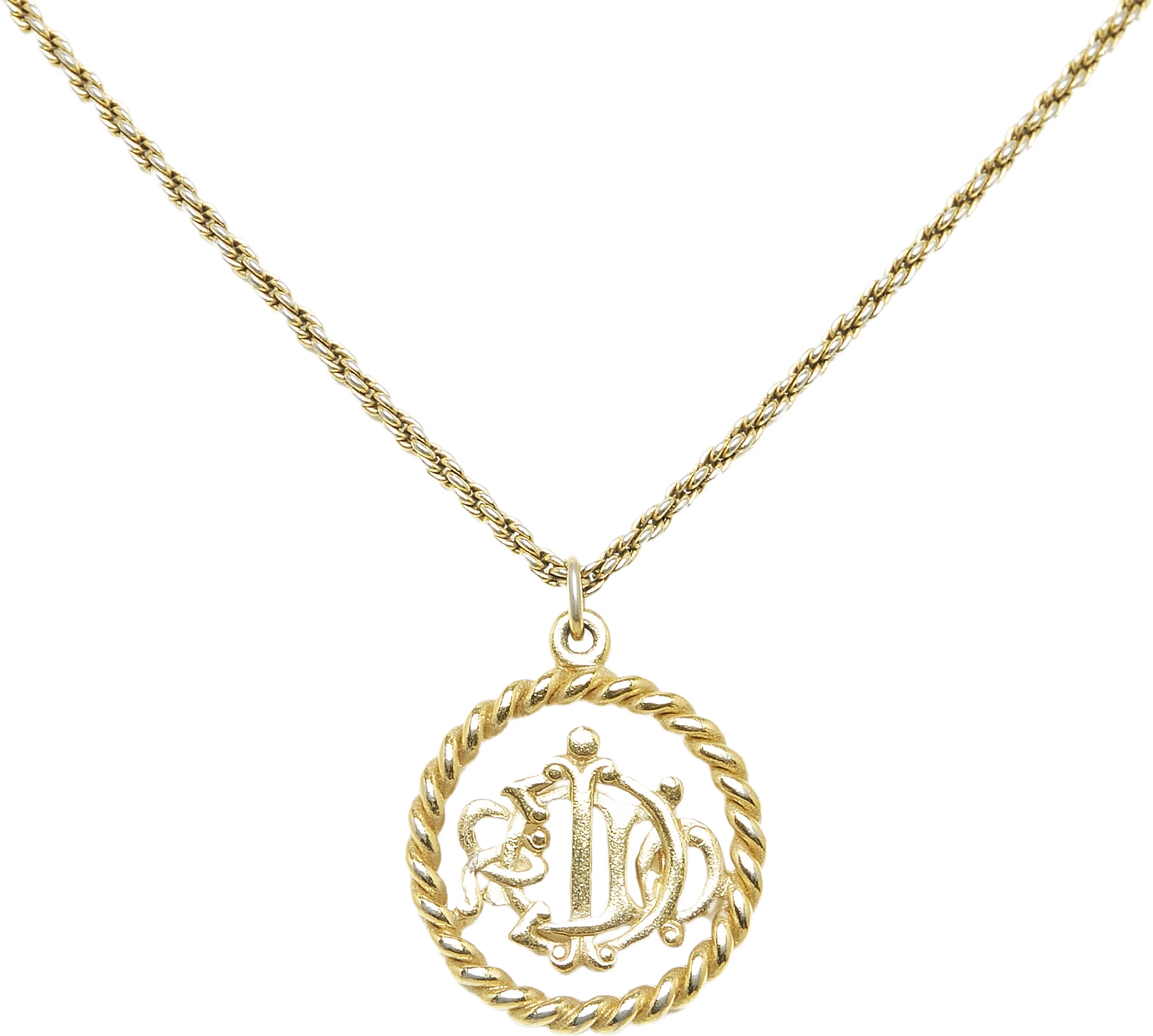 Dior Logo Pendant Necklace