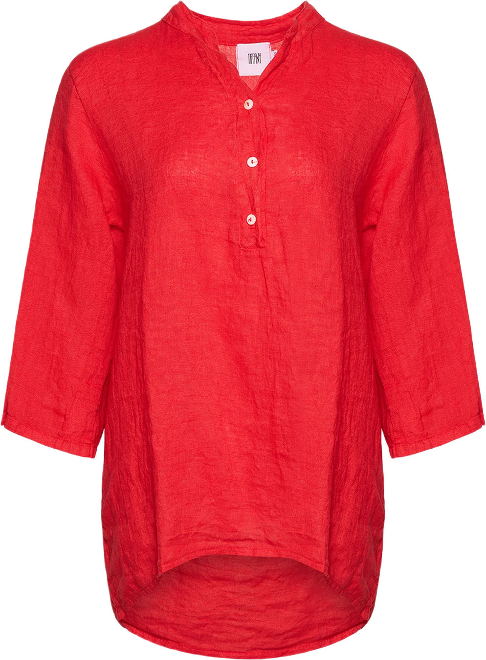 17661, Shirt, Linen - Warm Red