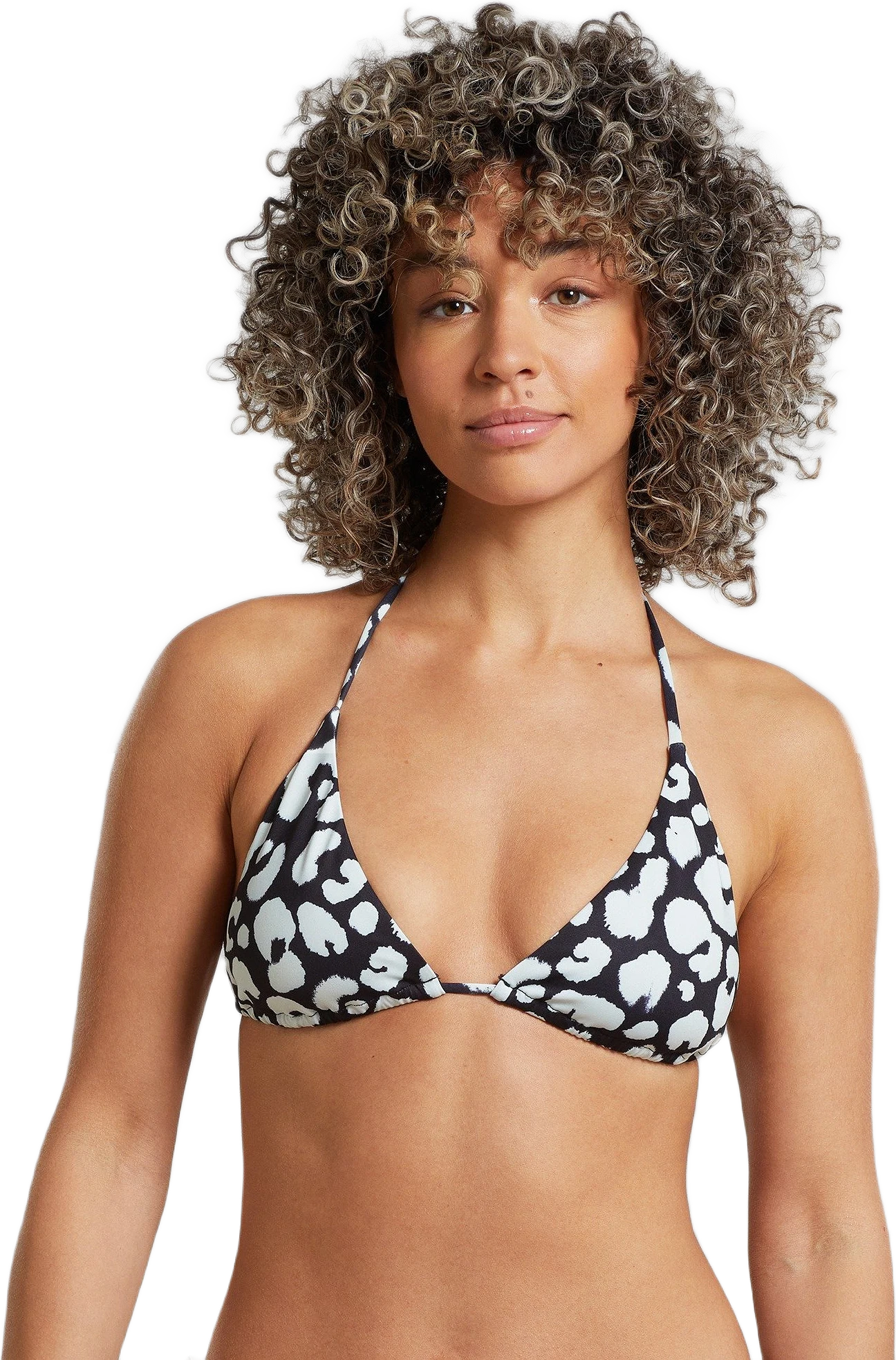 Bikini Top Yxlan Painted Leopard Black