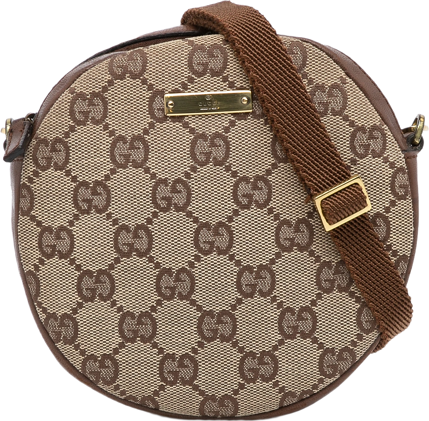 Gucci Gg Canvas Round Crossbody