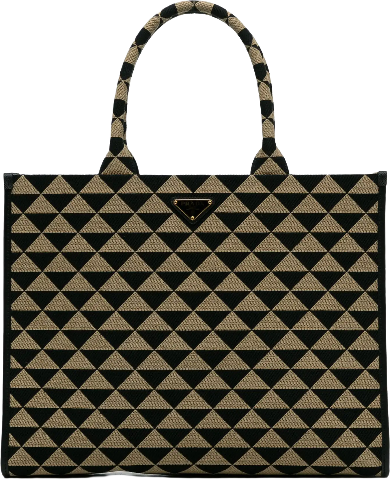 Prada Large Triangolo Jacquard Symbole Tote