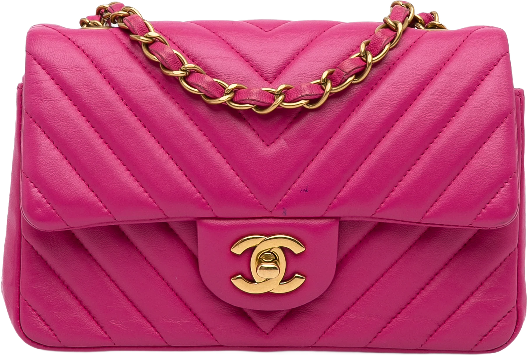 Chanel Mini Chevron Classic Lambskin Flap