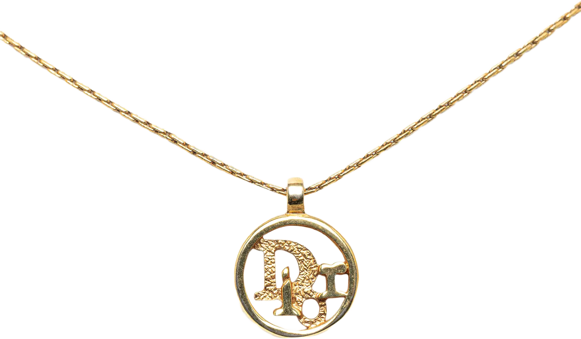 Dior Logo Pendant Necklace