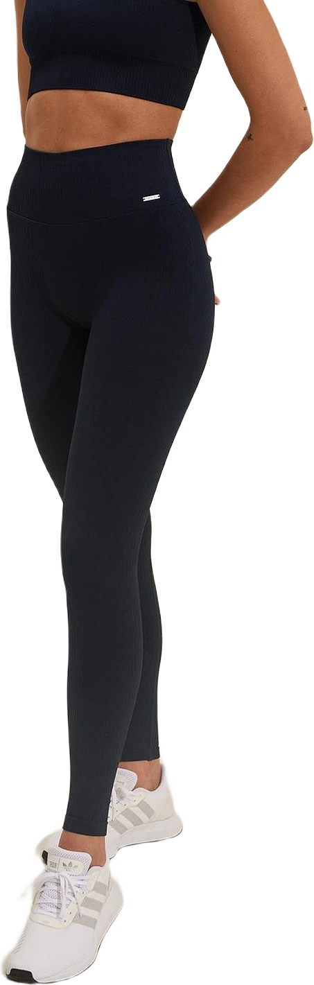 Navy Ribbed Seamless Tights