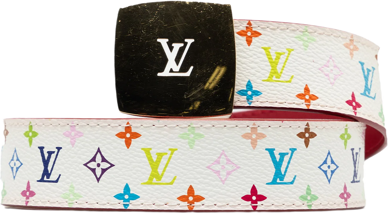 Louis Vuitton Monogram Multicolore Lv Cut Reversible Belt