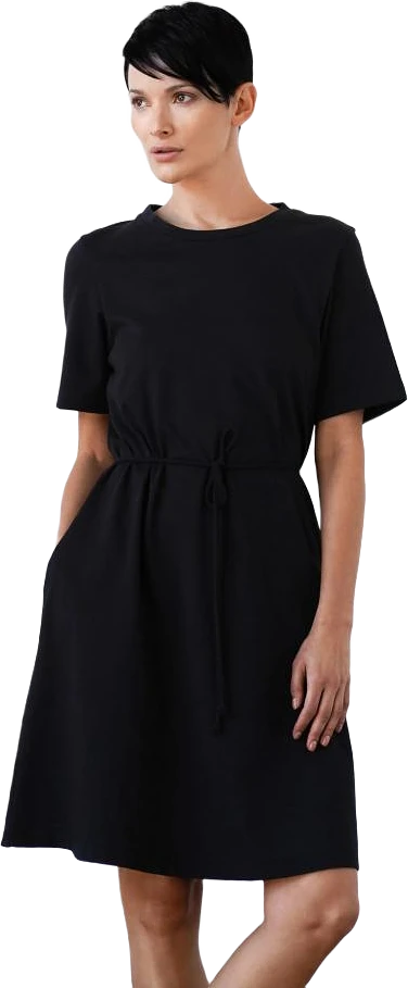 Ofelia Org Cotton Dress - Black