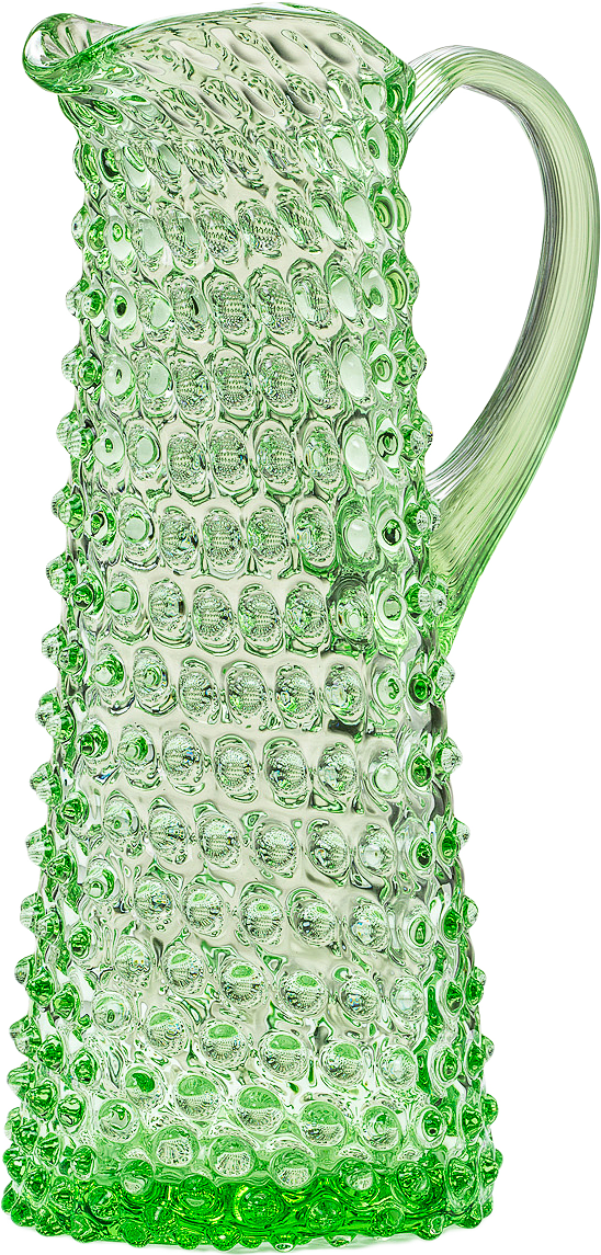 In Flore Caroline Carafe Cristal Turquoise 2L - Fabriquée à La Main