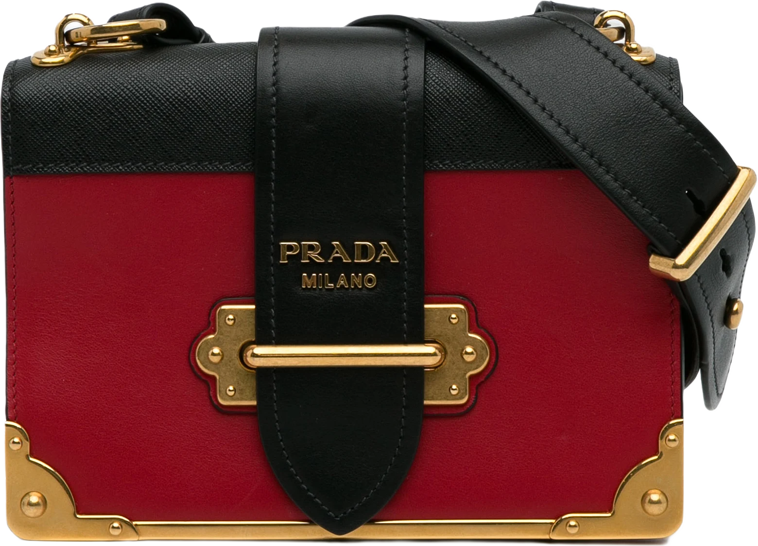 Prada Saffiano Trimmed City Calf Cahier