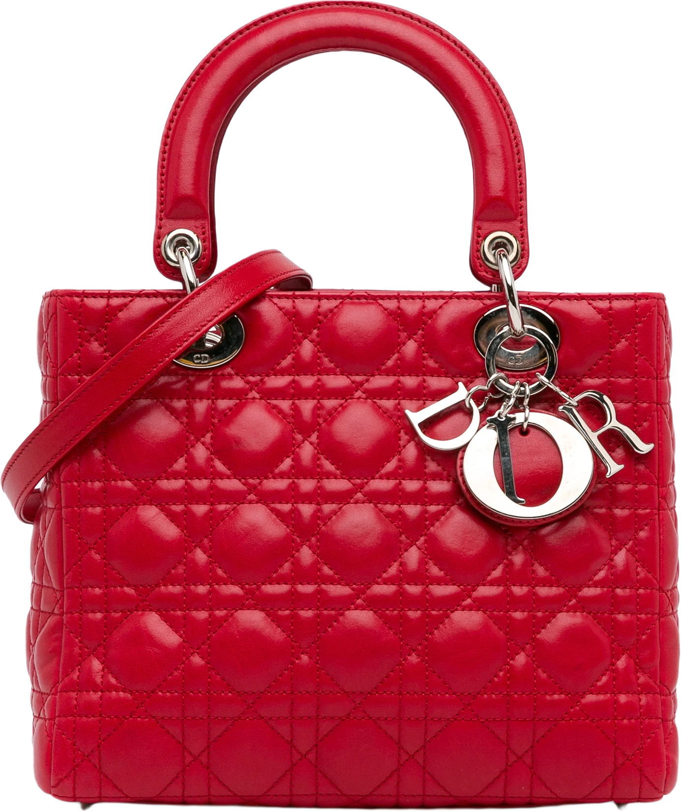 Dior Medium Lambskin Cannage Lady Dior