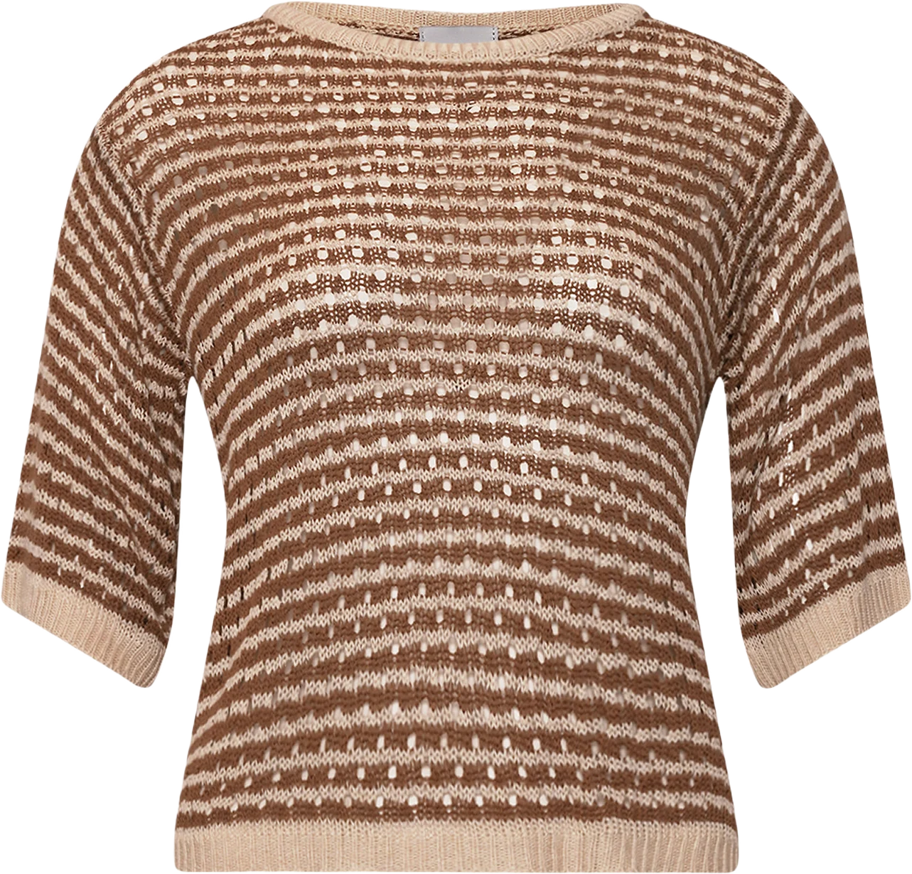 Ea, Knit Jumper, Viscose - Cream/light Brown