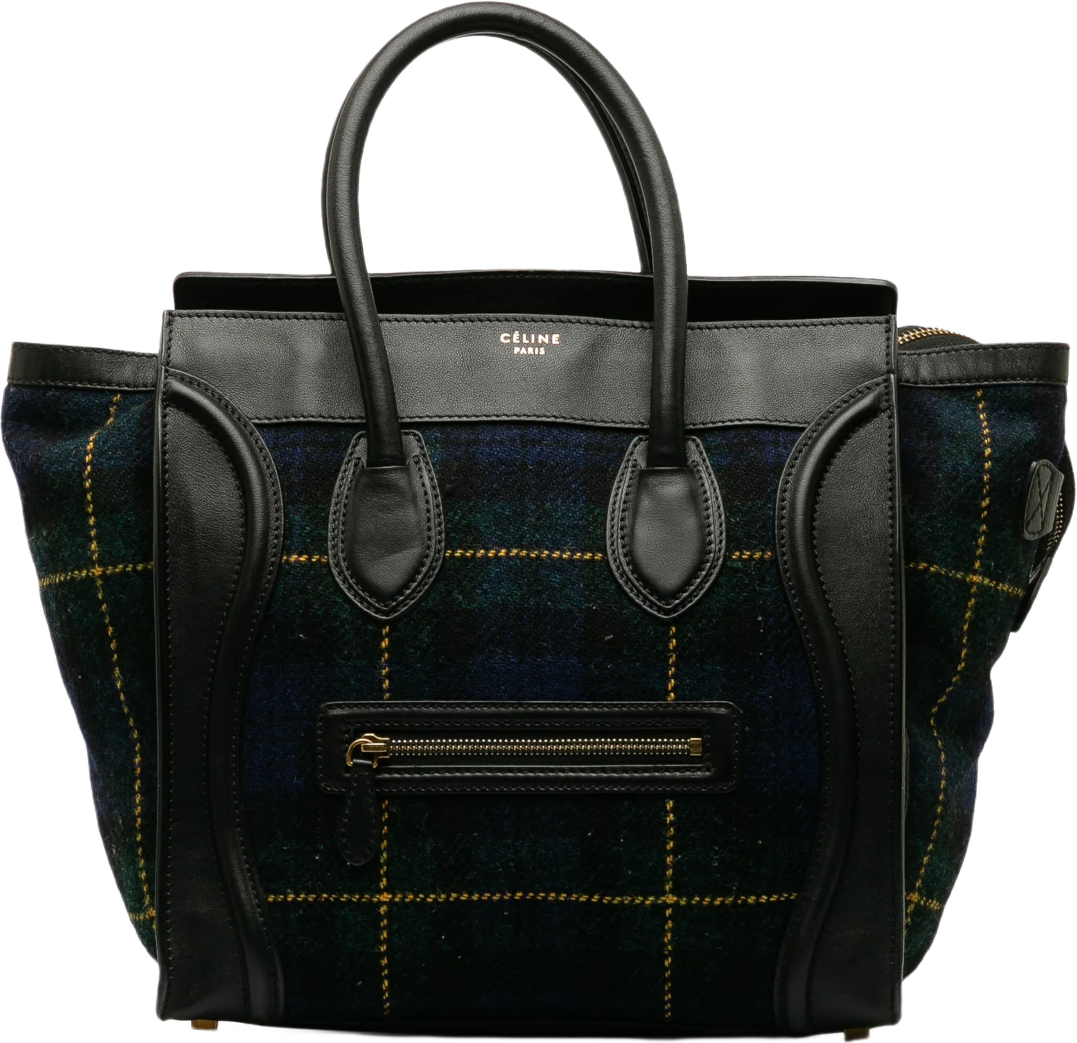 Celine Mini Tartan Luggage Tote