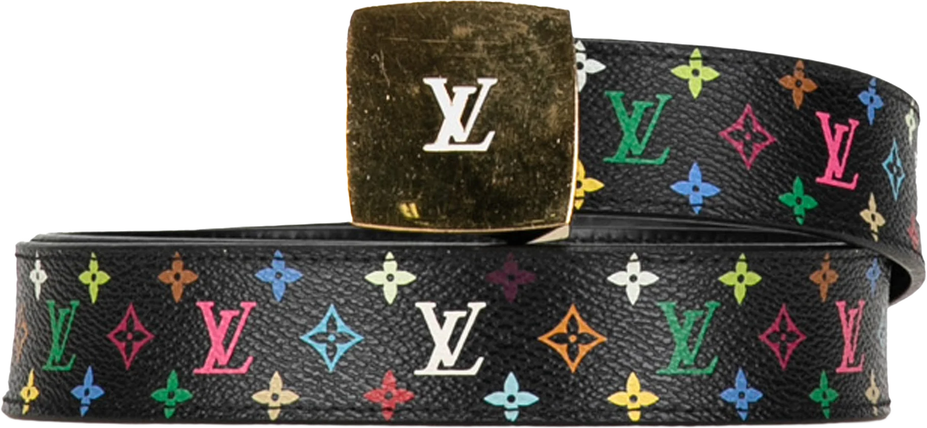 Louis Vuitton Monogram Multicolore Lv Cut Reversible Belt