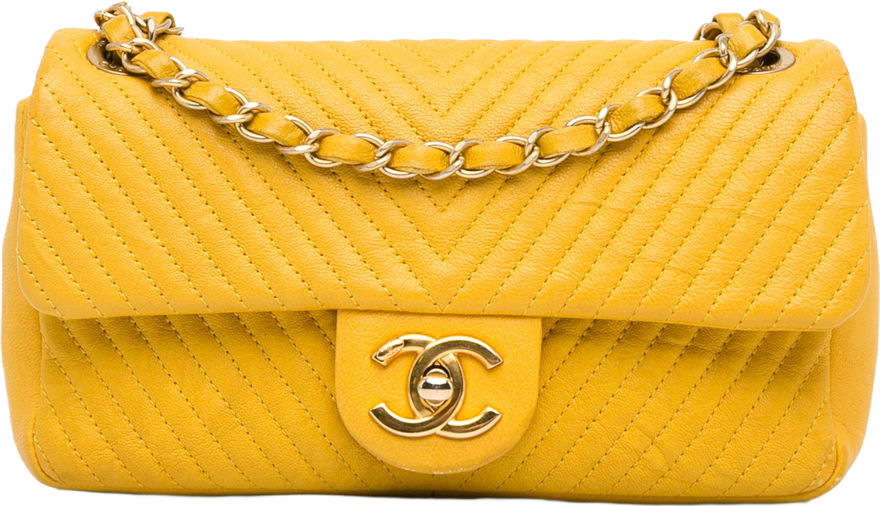 Chanel Medium Wrinkled Calfskin Chevron Medallion Charm Surpique Flap