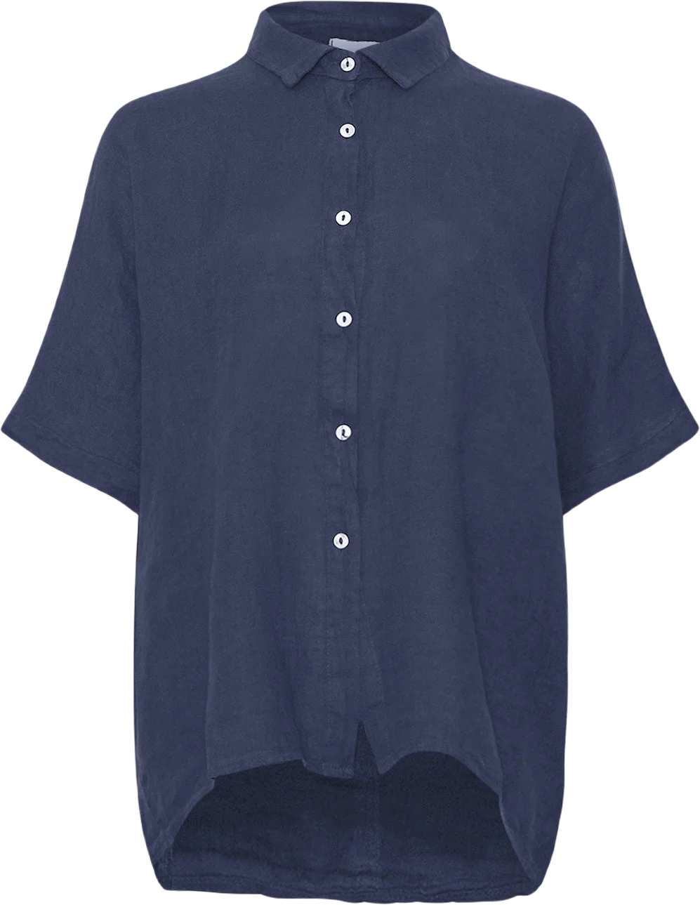 Abbi, Shirt, Linen - Blue Navy