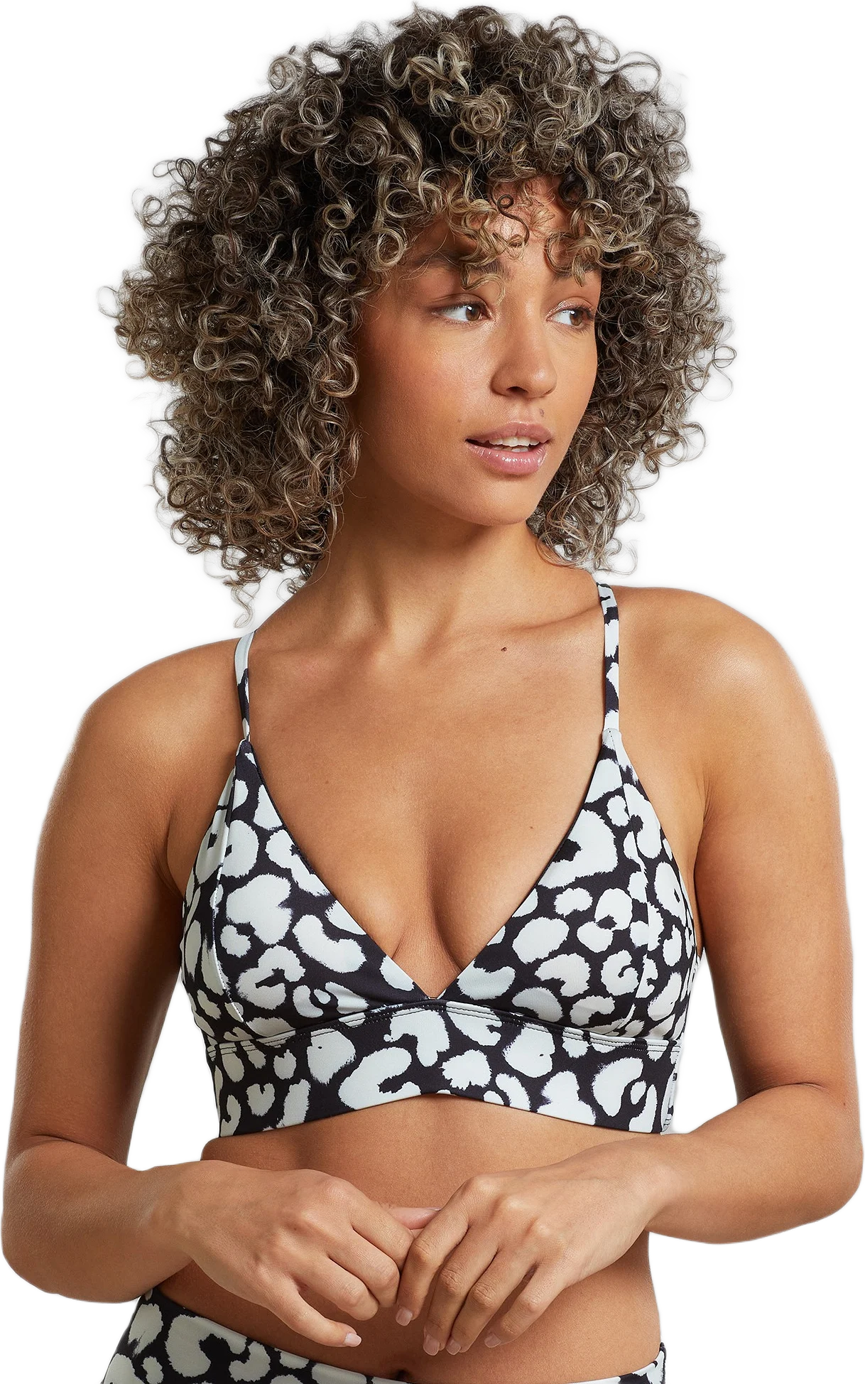 Bikini Top Alva Painted Leopard Black