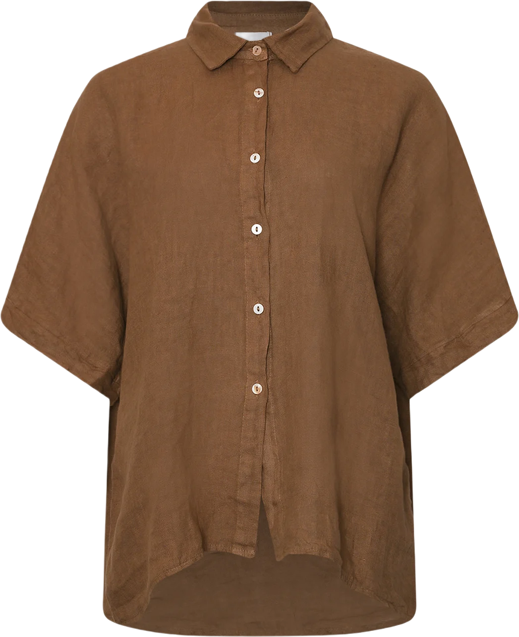 Abbi, Shirt, Linen - Light Brown