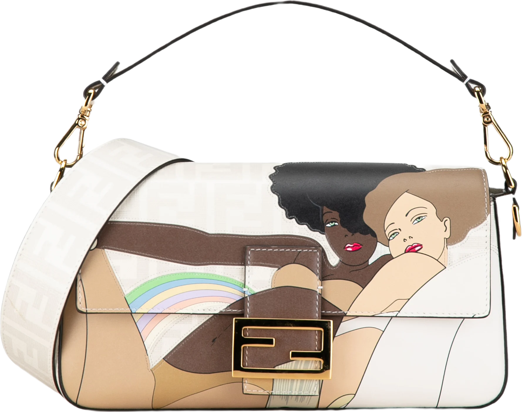 Fendi Bikini Girls Zucca Baguette Satchel