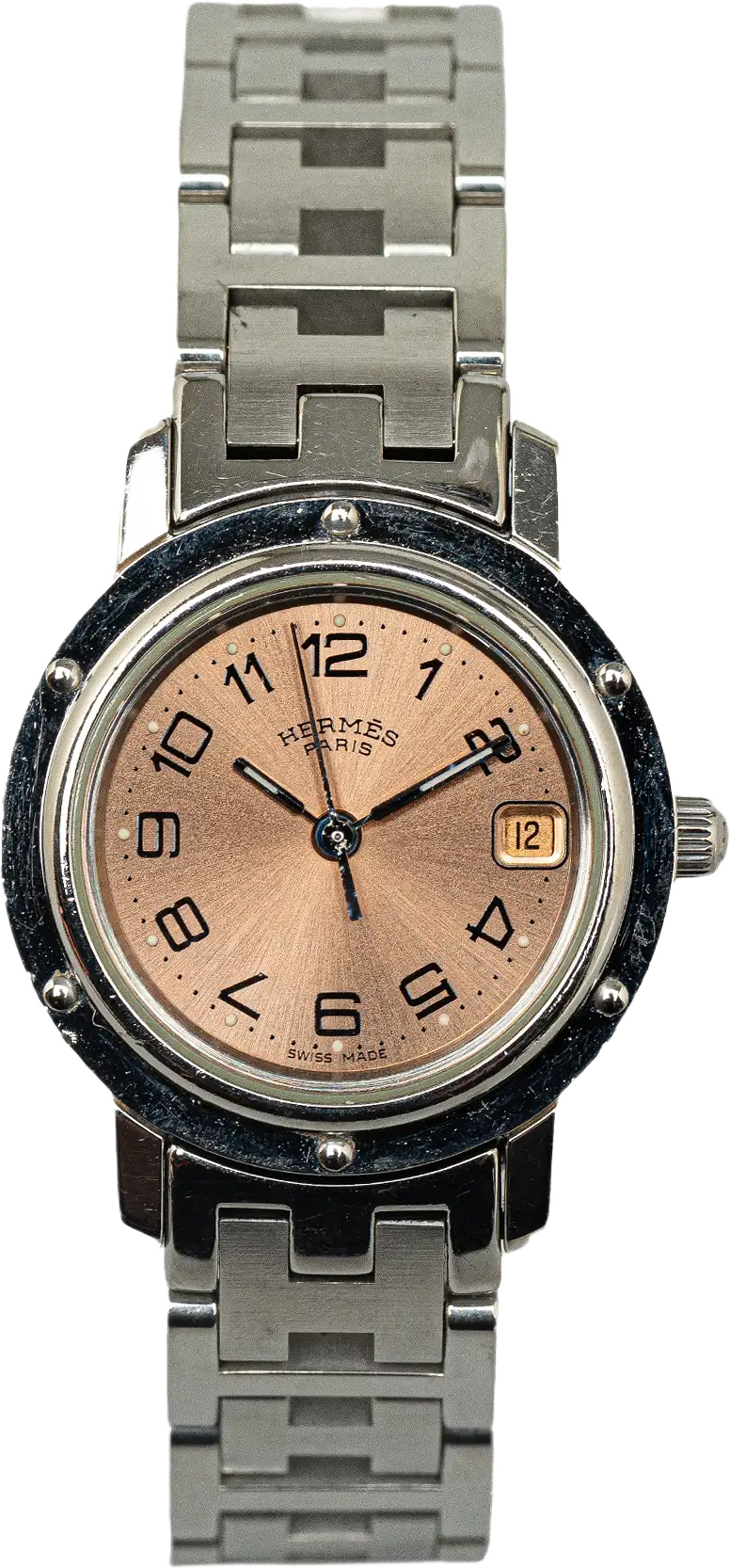 Hermès Cl4.210 Quartz Stainless Steel Clipper Watch