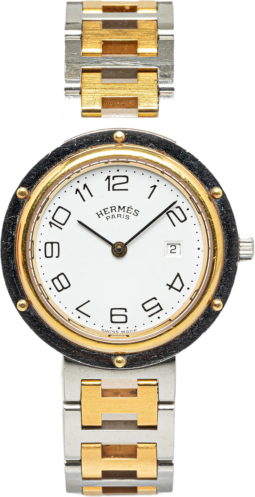 Hermès Quartz Stainless Steel Clipper Watch