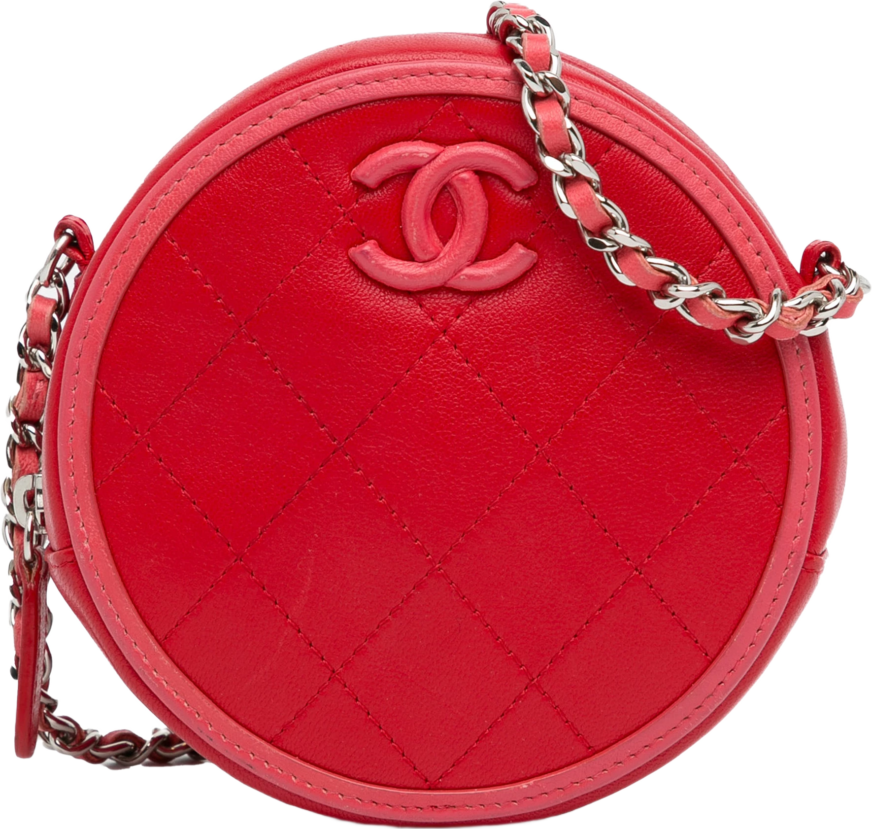 Chanel Lambskin Color Pop Cc Round Crossbody