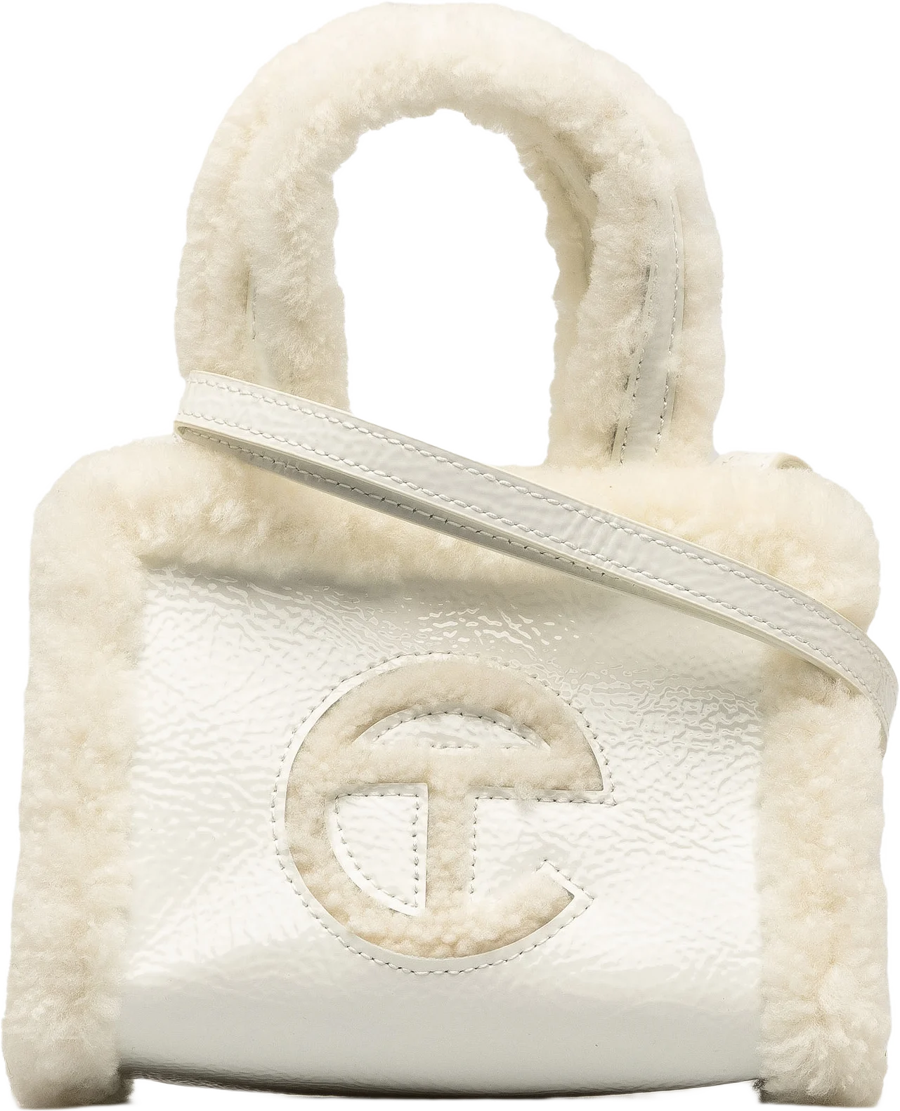 Telfar X Ugg Small Shearling Crinkle Shopper Tote