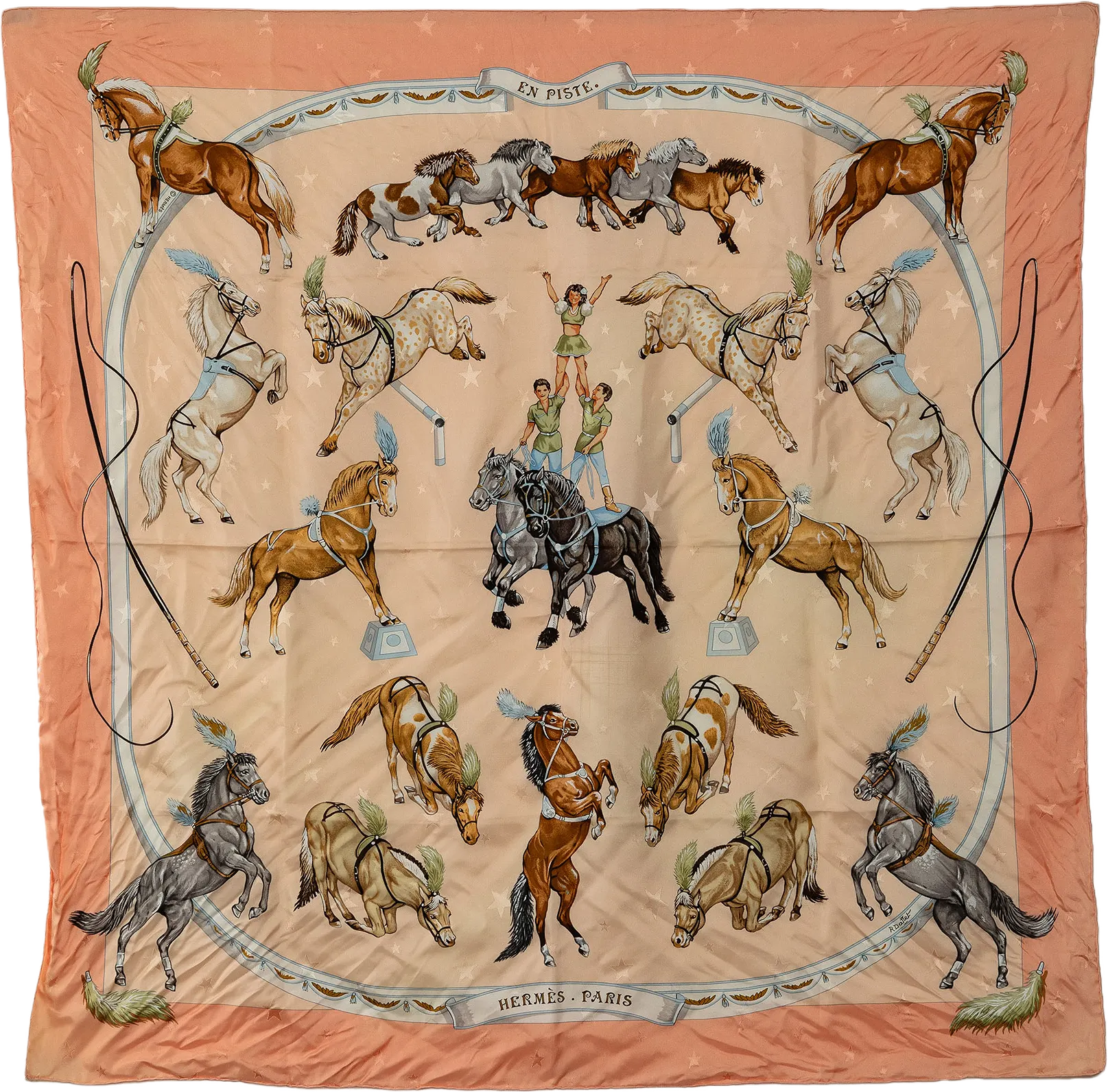 Hermes En Piste Silk Scarf