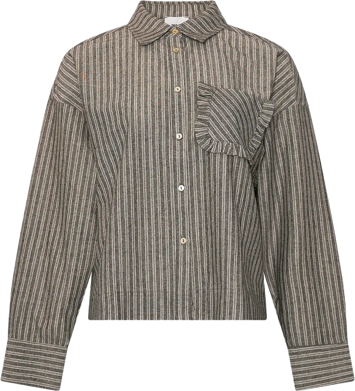 Hansina, Shirt - Deepest Grey Stripe