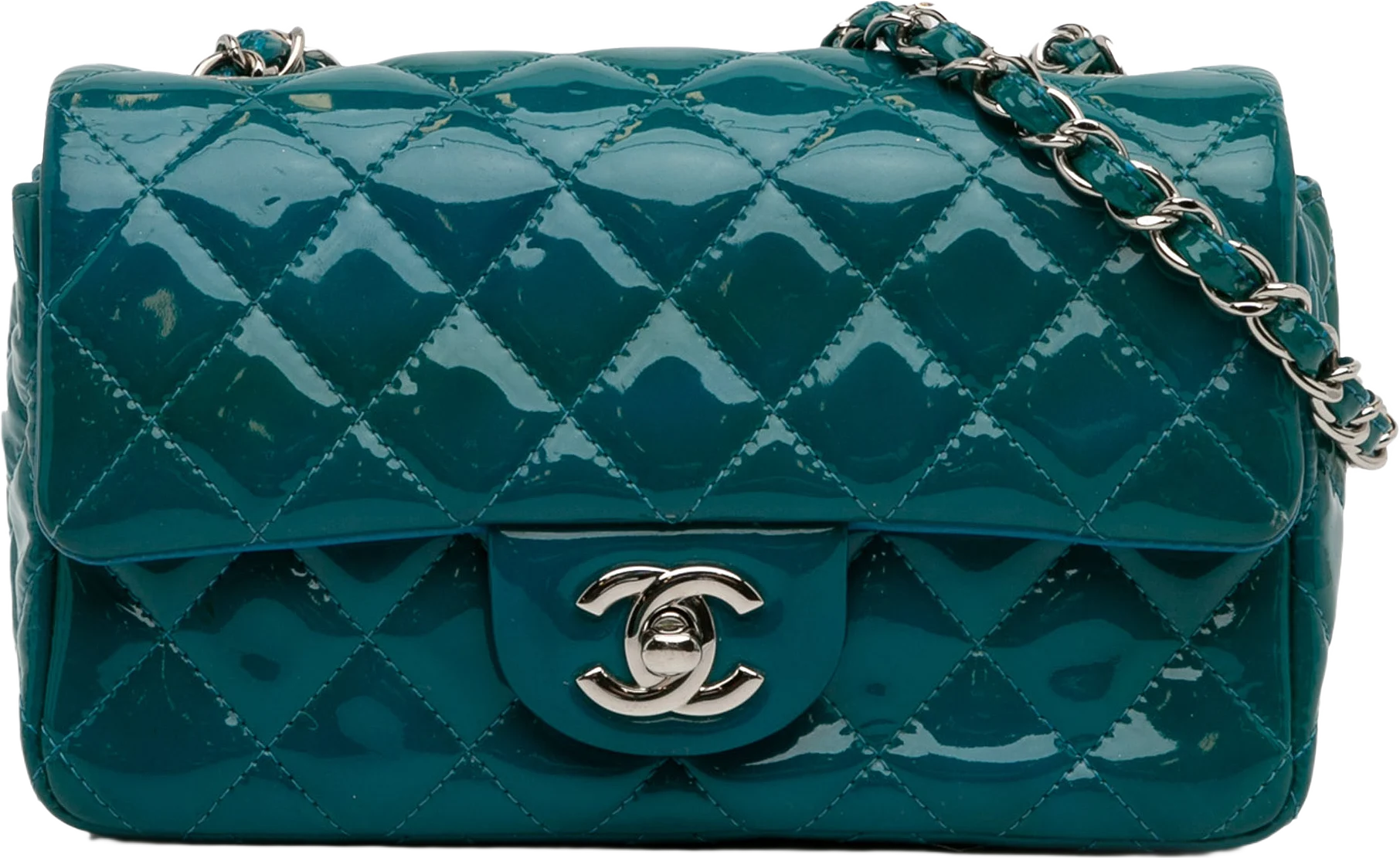 Chanel Mini Classic Patent Rectangular Single Flap