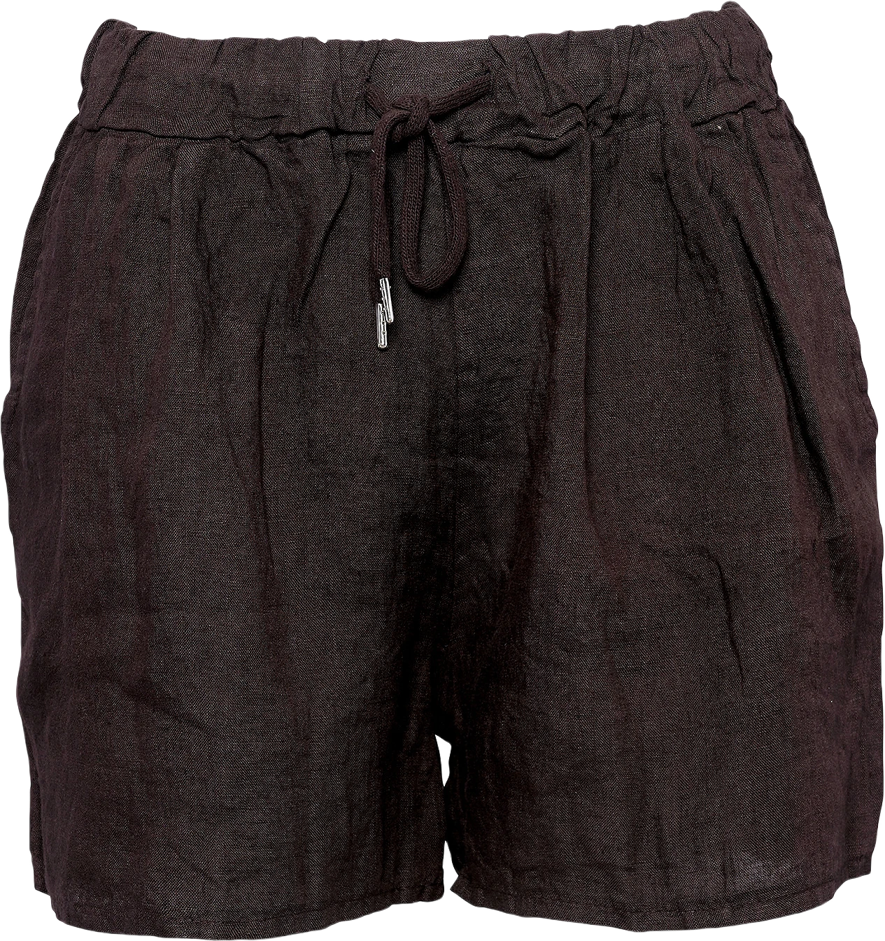 17691, Shorts, Linen - Brown