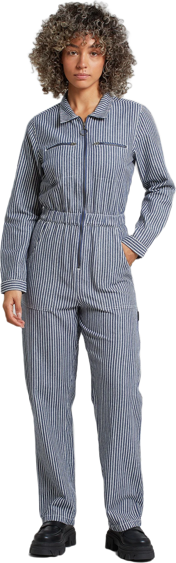 Overall Hultsfred Work Stripe Blue