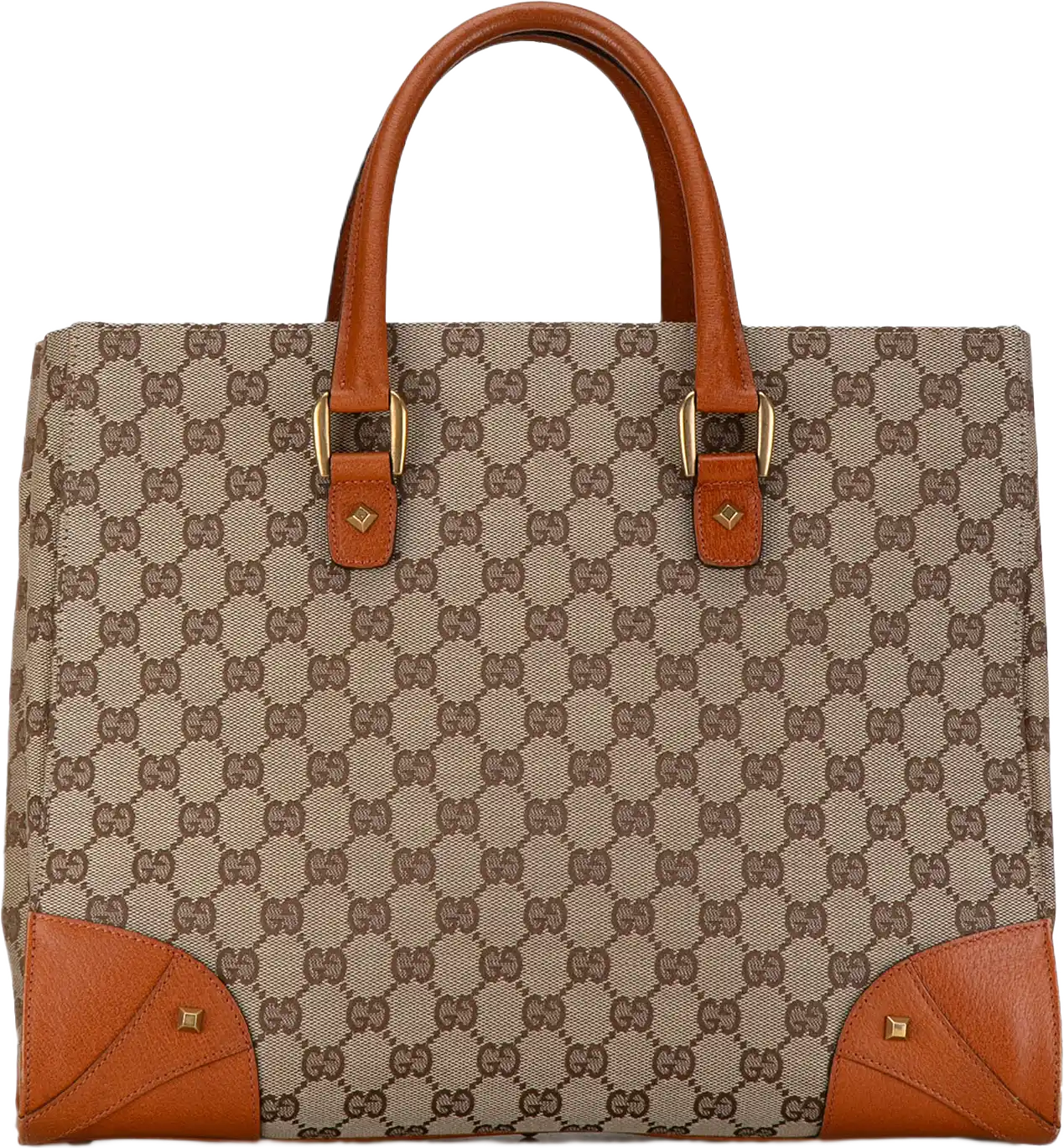 Gucci Gg Canvas Nailhead Tote