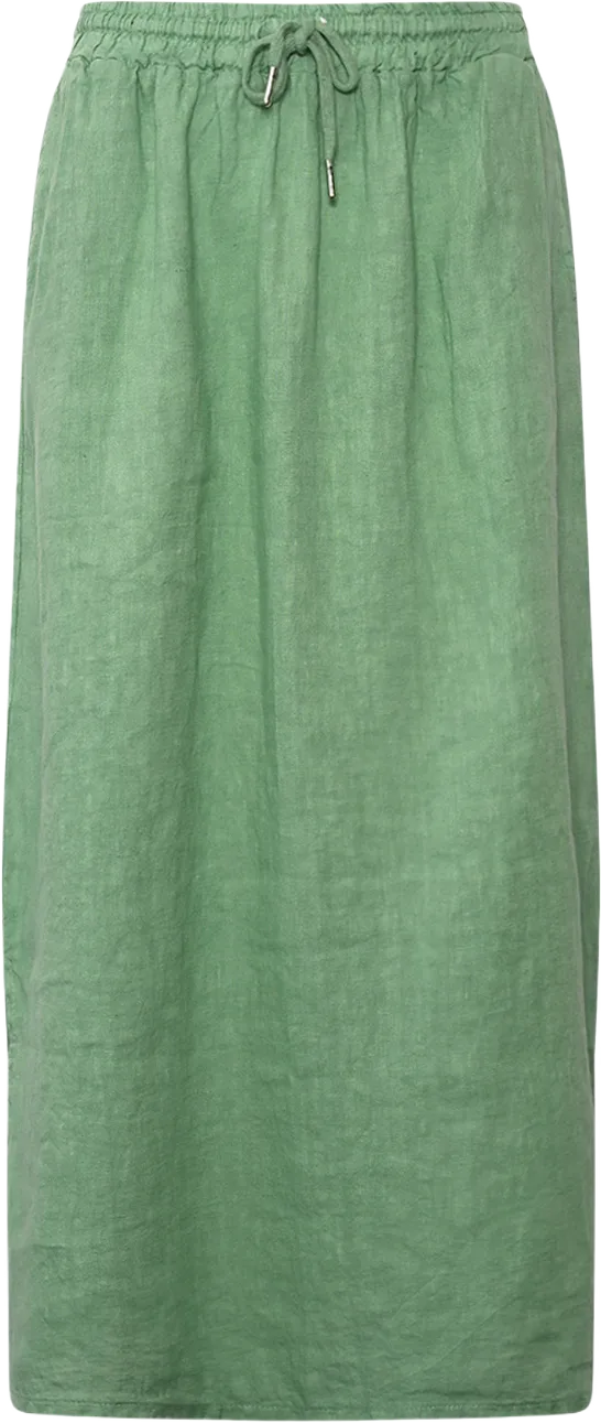 Hildur, Long Skirt, Linen - Dusty Mint