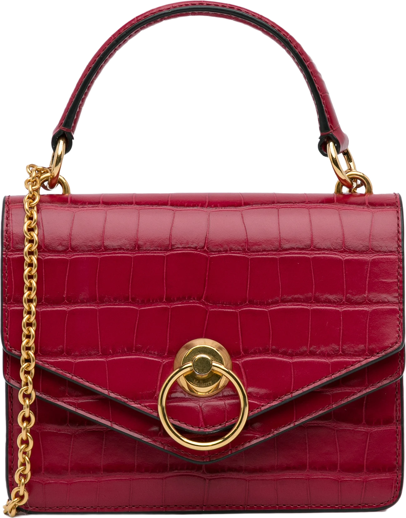 Mulberry Embossed Harlow Satchel