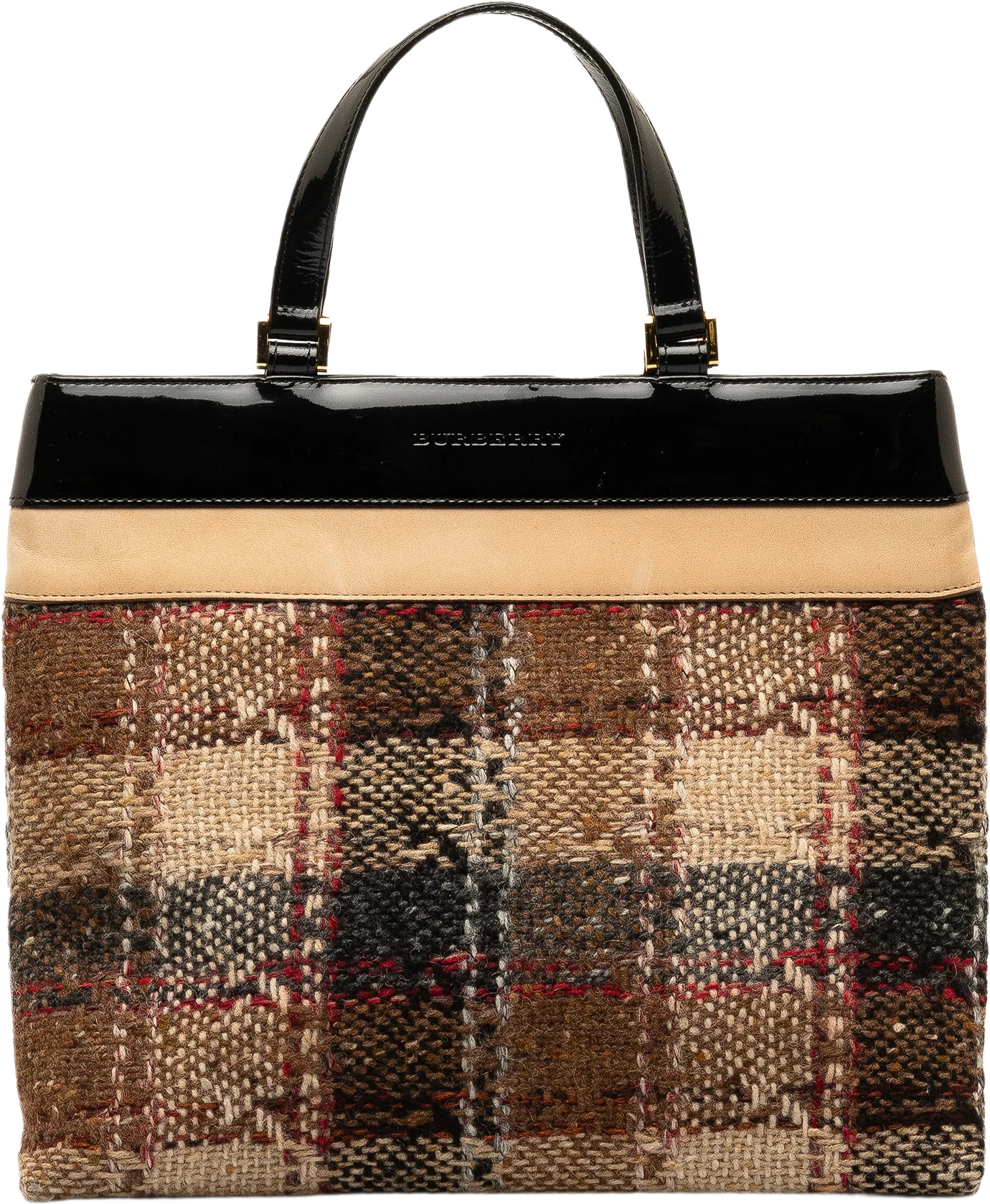 Burberry Plaid Wool Handbag