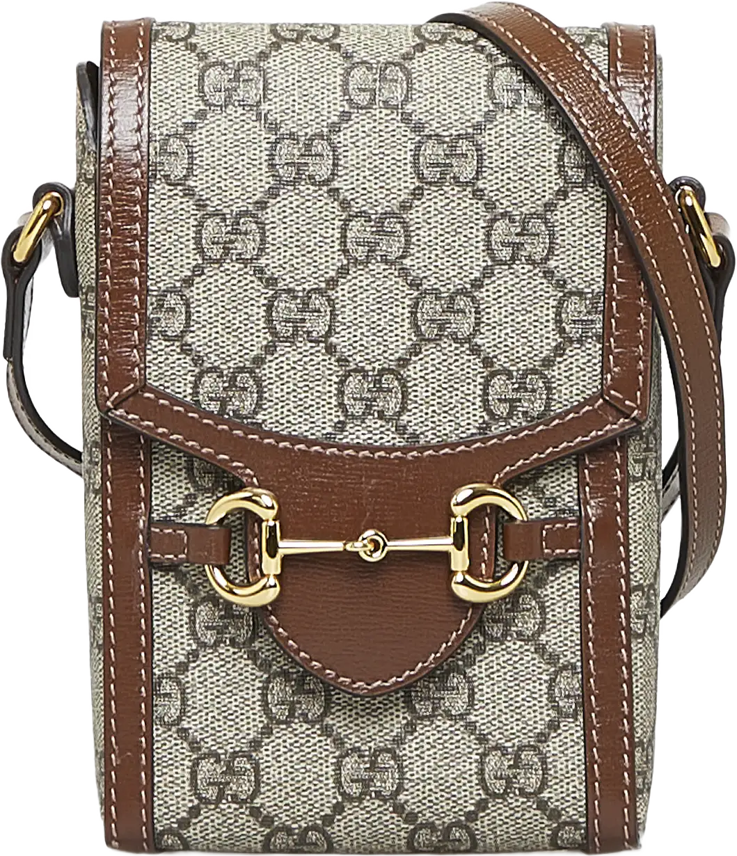 Gucci Mini Gg Supreme Horsebit 1955 Crossbody Bag