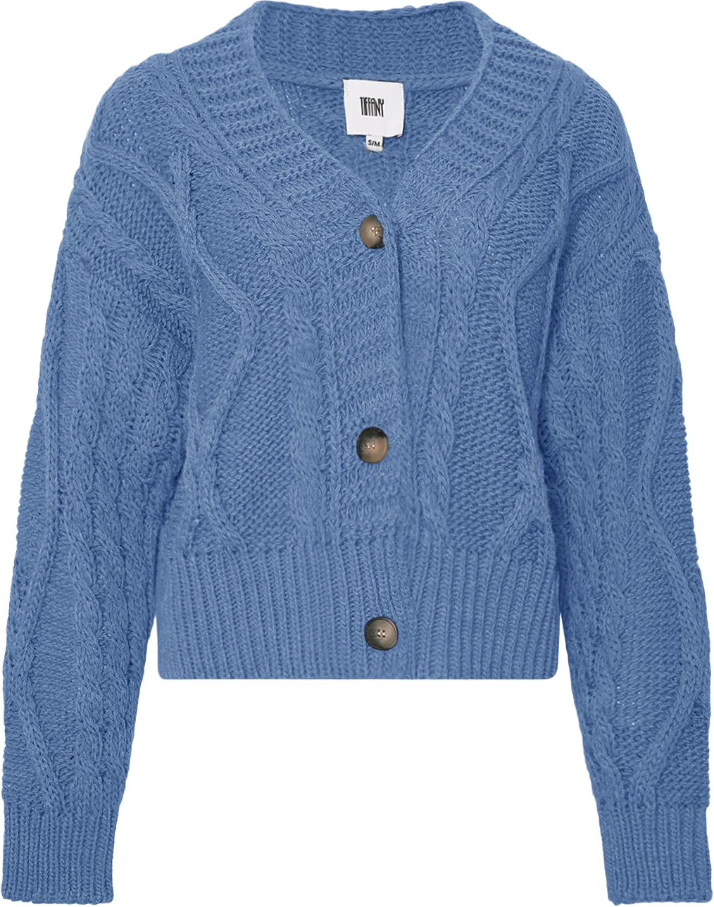 Carla, Cardigan Knit - Denim Blue