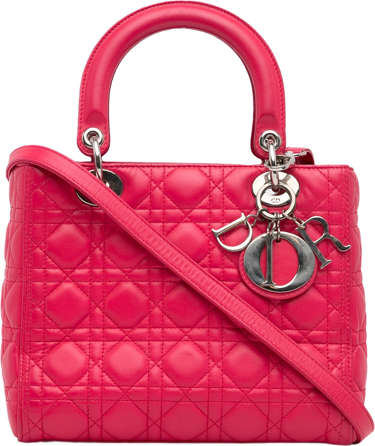 Dior Medium Lambskin Cannage Lady Dior