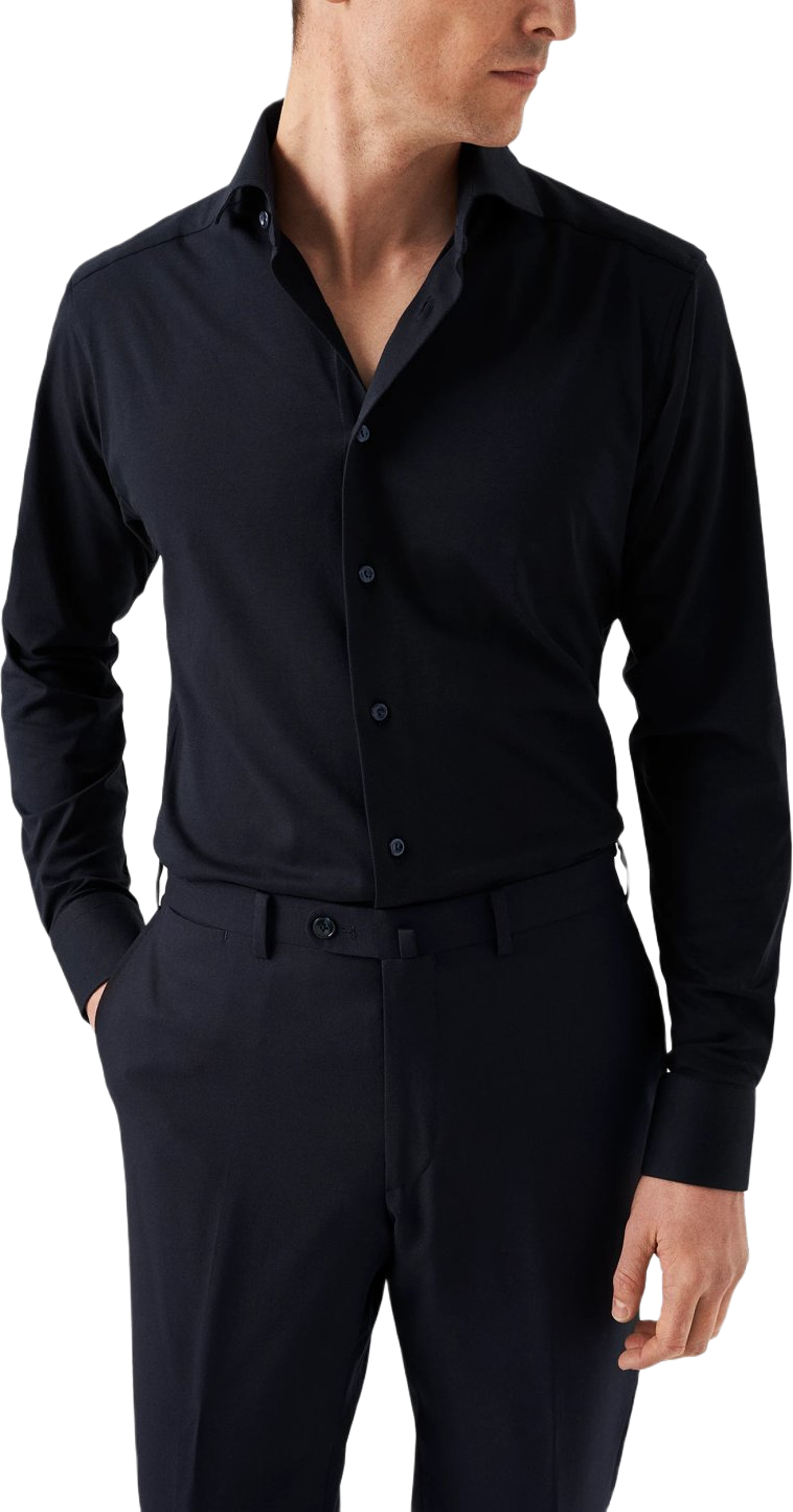 Bomullsskjorta Med Fyrvägsstretch Slim Fit