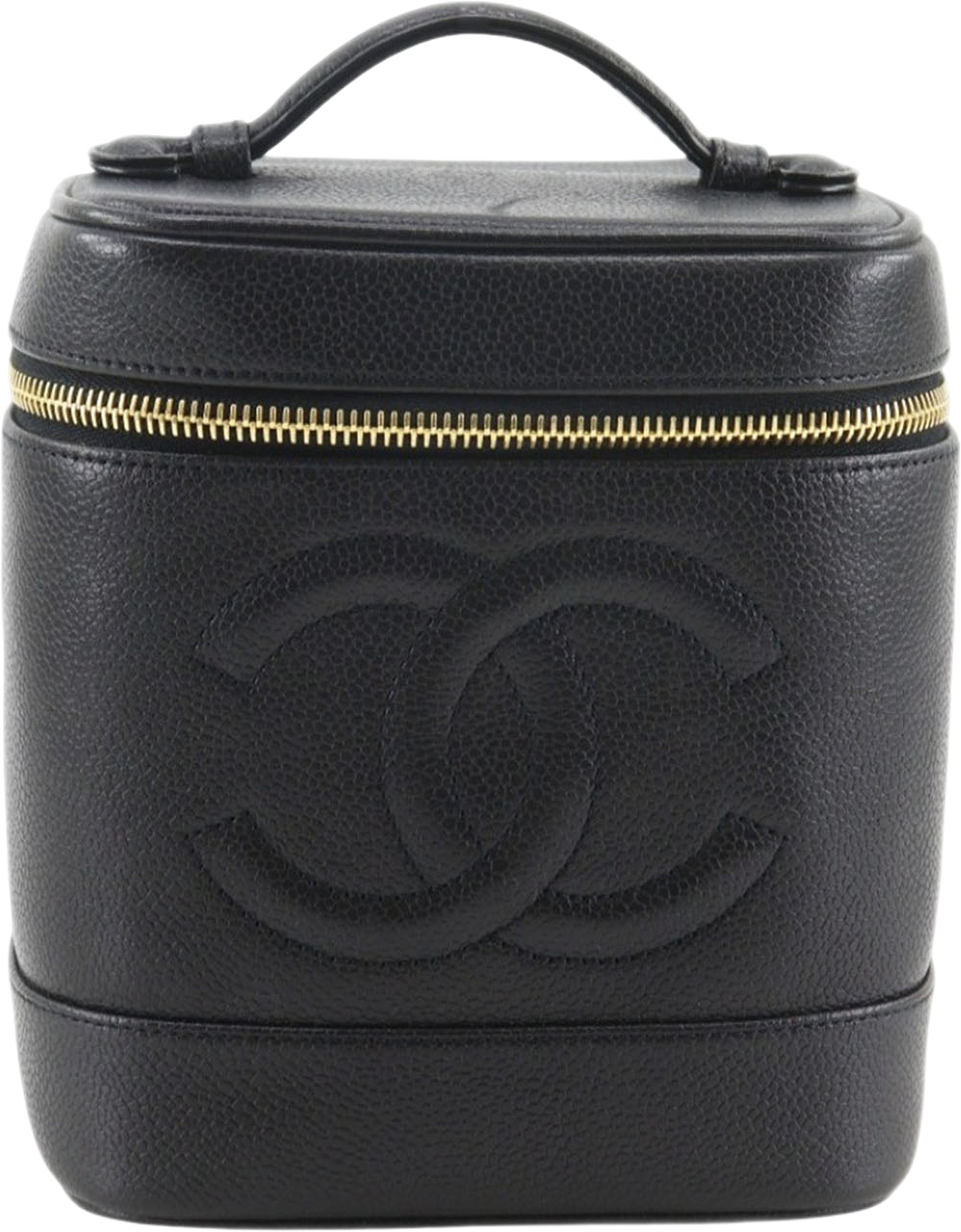 Chanel Cc Caviar Vanity Case, från Luxclusif, i färgen black. Klicka för att öppna bilden i stort format