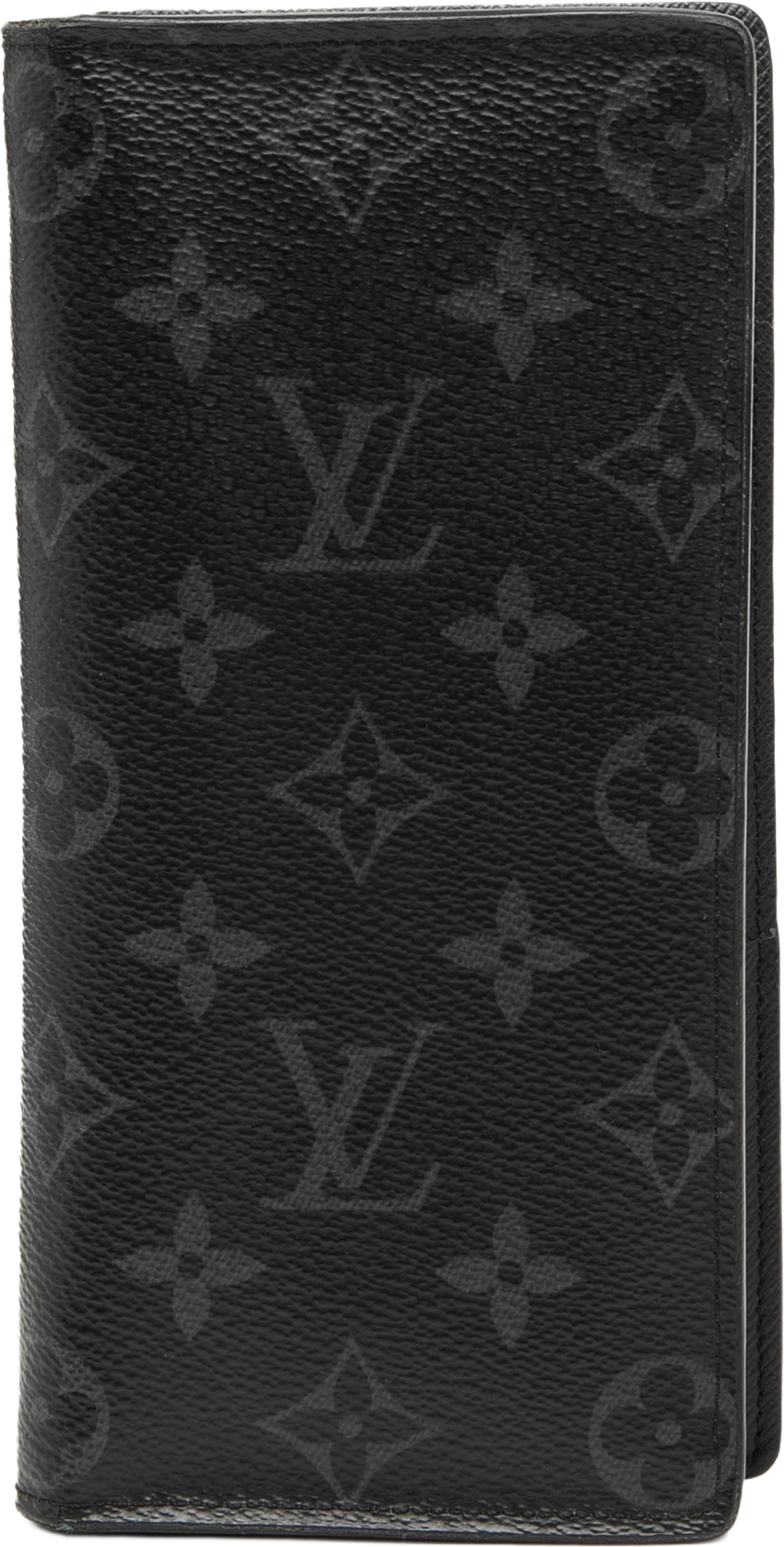 Louis Vuitton Monogram Eclipse Brazza Wallet, från Luxclusif, i färgen black. Klicka för att öppna bilden i stort format