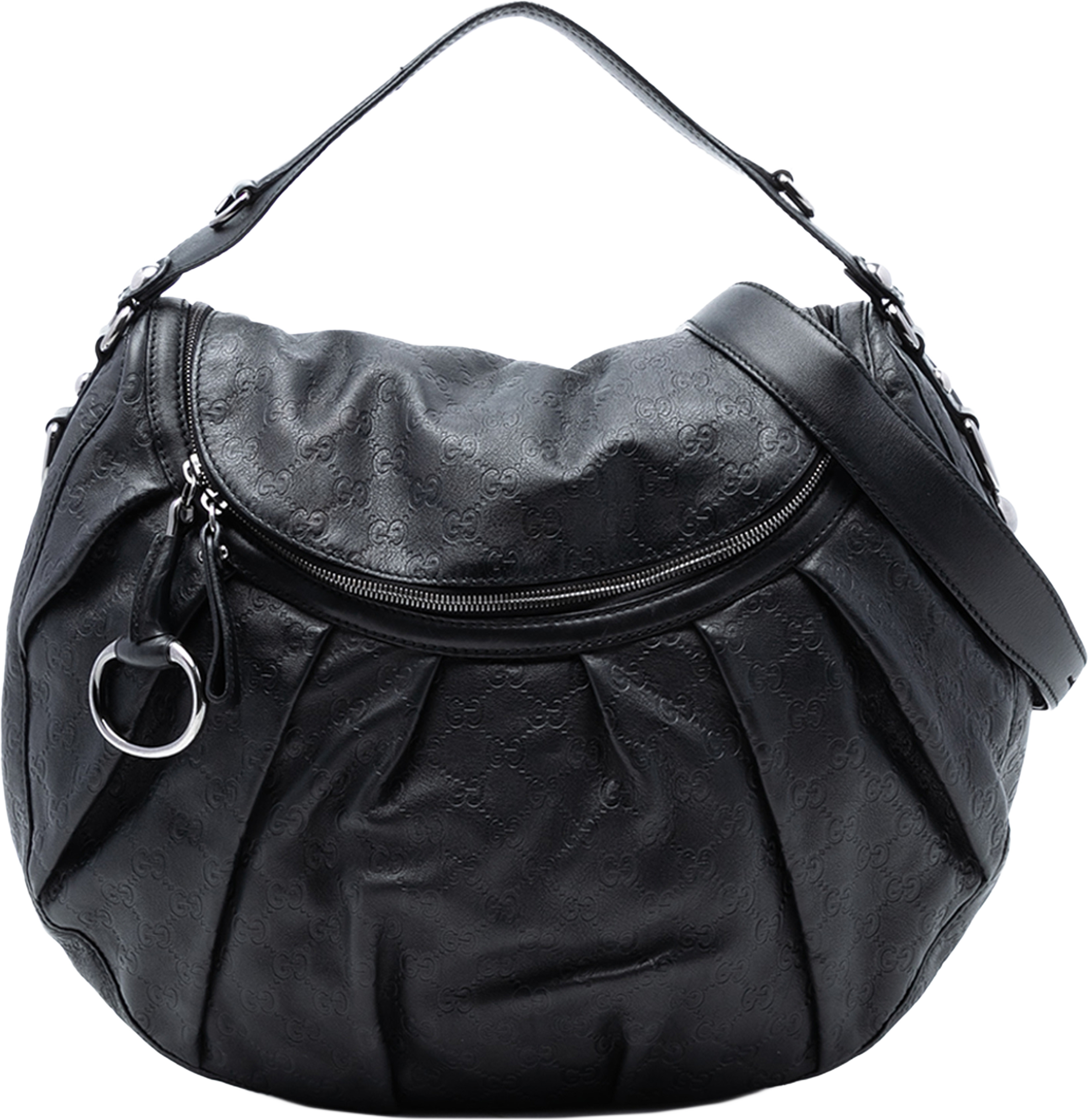 Gucci Guccissima Icon Bit Satchel, från Luxclusif, i färgen black. Klicka för att öppna bilden i stort format